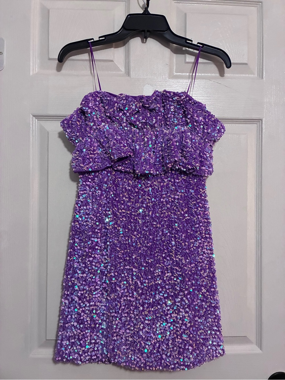 Purple sequin short party/hoco dress